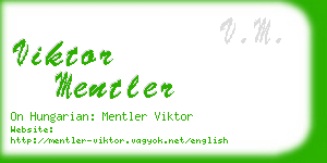 viktor mentler business card